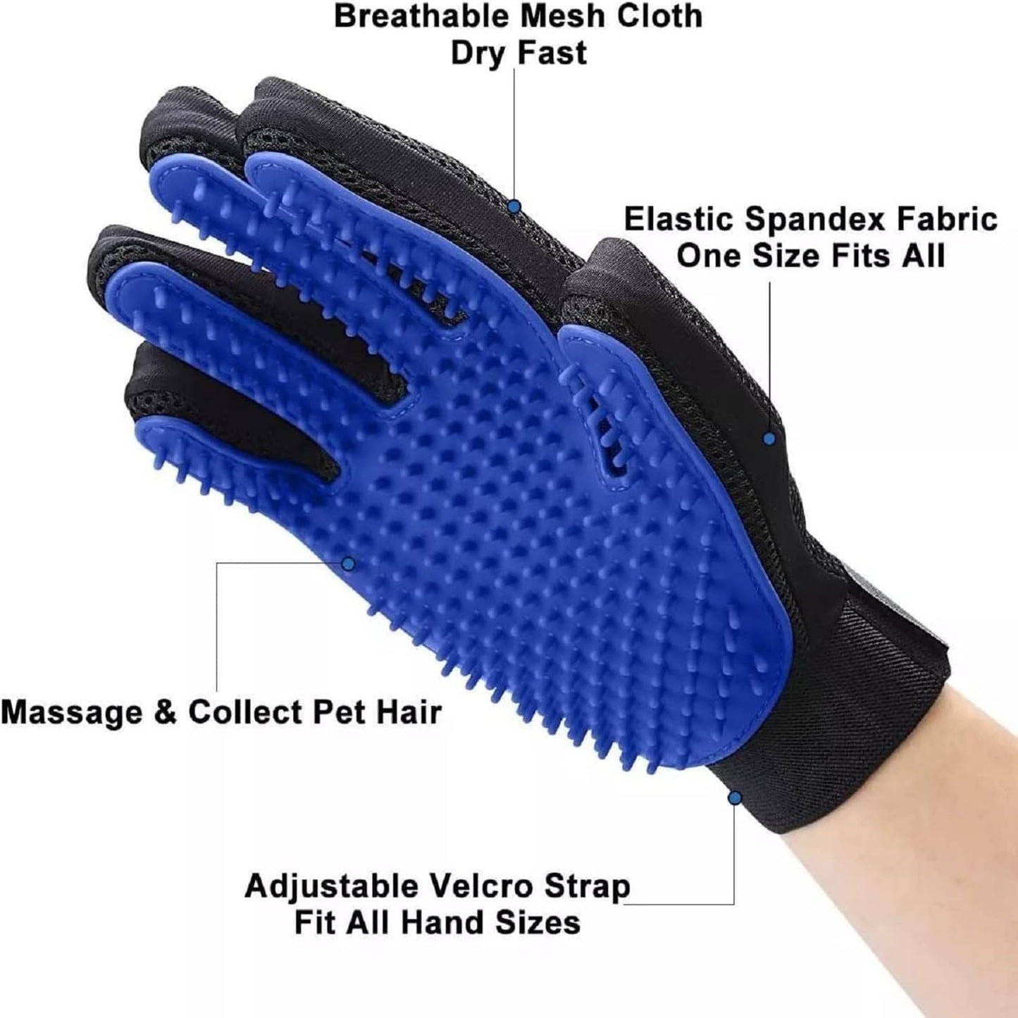 Pet Electrostatic Hair Removal Gloves Dog Cat Hair Removal Brush Gloves Hair Adhesive Gloves Carpet Clothing Hair Cleaning Brush
